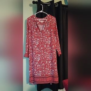 LOFT partial button up dress, or can wear as a long blouse.